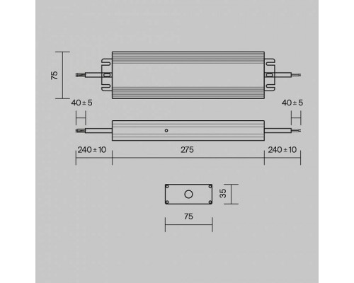 Блок питания с проводом Maytoni Power Supply Magnetic PSL008-300W-48V-IP67