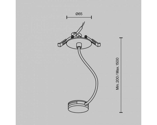 Основание на подвесе для трека-ремня Maytoni Accessories for system Parity TRA130RWC-2B