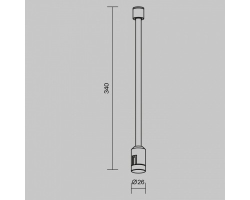 Основание на штанге Maytoni Accessories for tracks Flexity TRA200C-L350-11B