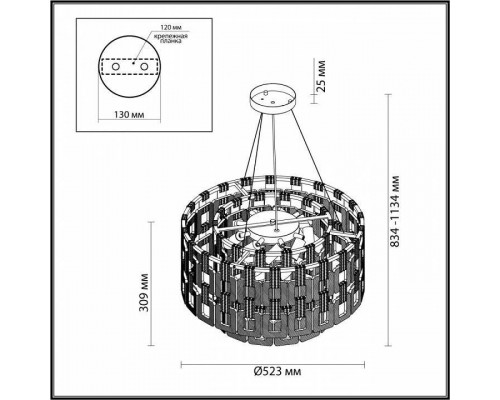 Подвесная люстра Odeon Light Buckle 4989/9