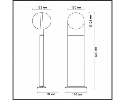 Наземный низкий светильник Odeon Light Tilda 6652/12GL