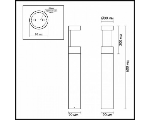 Наземный низкий светильник Odeon Light Tion 6657/10GL