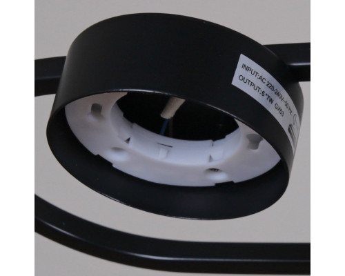 Люстра на штанге De Markt Бремен 4xGX53 02760-0.3-04 BK+WOOD GX53