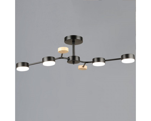 Люстра на штанге De Markt 03860-0.3-04 4xGX53 черный/дерево 03860-0.3-04 BK+WOOD GX53