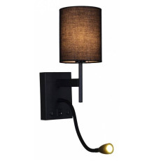 Бра с подсветкой 86210-9.2-001KT LED3W+E14 BK