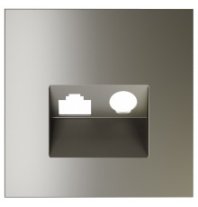 Накладка для ТВ-розетки и RJ-11 или RJ-45 Voltum S70 VLS002704