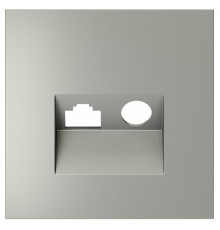Накладка для ТВ-розетки и RJ-11 или RJ-45 Voltum S70 VLS002705