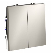 Выключатель проходной двухклавишный без рамки Voltum S70 VLS020303