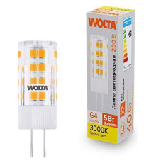 Лампа светодиодная Wolta  G4 5Вт 3000K WSTD-JC-220V5W3KG4-C
