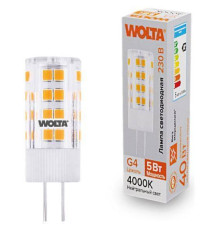 Лампа светодиодная Wolta  G4 5Вт 4000K WSTD-JC-220V5W4KG4-C