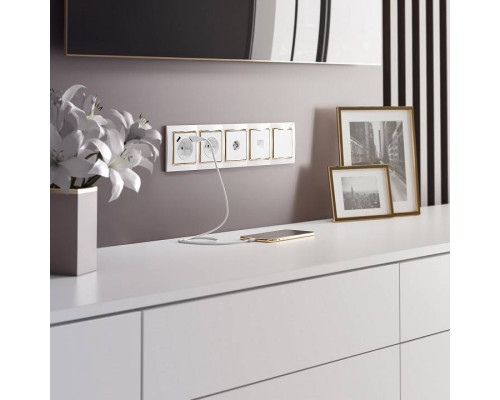 Розетка телефонная RJ-11 без рамки Werkel белый W1182001