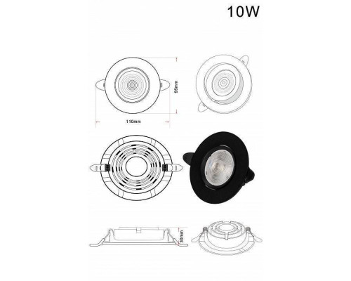 Встраиваемый светильник Zortes RAIZ ZRS.57795.10