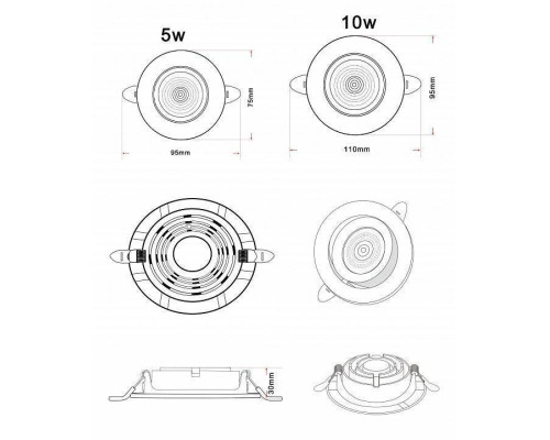 Встраиваемый светильник Zortes RAIZ ZRS.57795.10