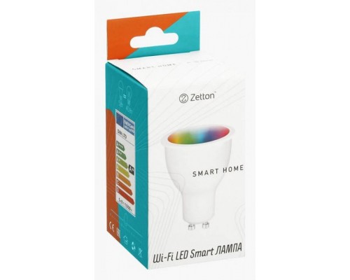 Лампа светодиодная с управлением через Wi-Fi Zetton Smart Wi-Fi Bulb GU10 5Вт 6500K ZTSHLBRGBGU101RU