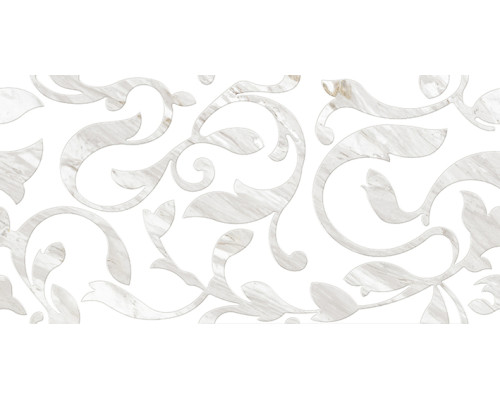 Royal Stone Плитка настенная декорированная А белый (C-RSL052D) 29,7x60