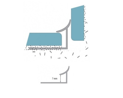 Профиль для плитки CEZAR внутренний 7мм шоколадный