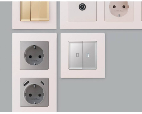 Рамка на 2 поста Ambrella Volt Techno AF220202