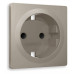 Накладка для розетки с заземлением и со шторками Ambrella Volt Quant AP3670