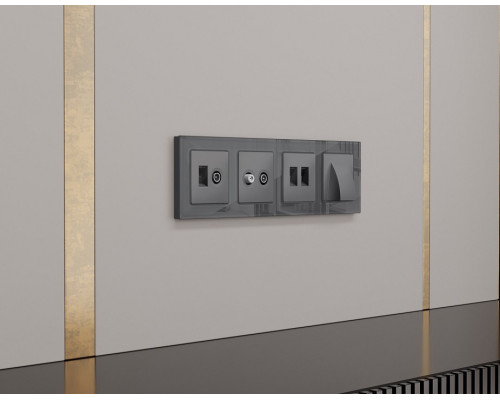 Накладка для ТВ-розетки Ambrella Volt ALFA AP6633