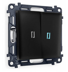 Выключатель двухклавишный с подсветкой без рамки Ambrella Volt Quant MA804020