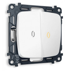 Выключатель двухклавишный с подсветкой без рамки Ambrella Volt Quant MO124010