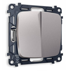 Выключатель проходной двухклавишный без рамки Ambrella Volt Quant MO503020