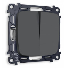 Выключатель проходной двухклавишный без рамки Ambrella Volt Quant MO903020