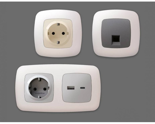 Рамка на 1 пост Ambrella Volt Ecta OF140201