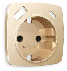 Накладка для розетки с заземлением и со шторками и 2хUSB type A и C Ambrella Volt Quant OP6100
