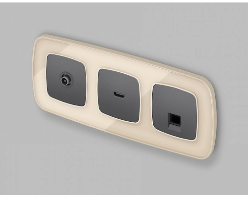 Накладка для розетки RJ-11 или RJ-45 Ambrella Volt Quant OP6620