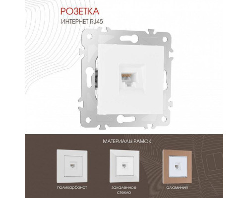 Розетка Ethernet RJ-45 без рамки Arte Milano am-203 203.45-1.white