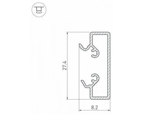 Профиль-держатель накладной Arlight LEDs-ON 015467