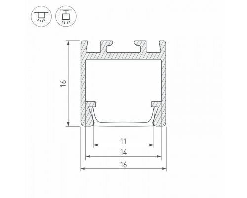 Профиль Arlight PDS-ZM-2000 ANOD 021648