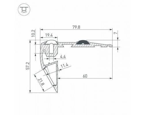 Профиль накладной Arlight Step-Front 23866