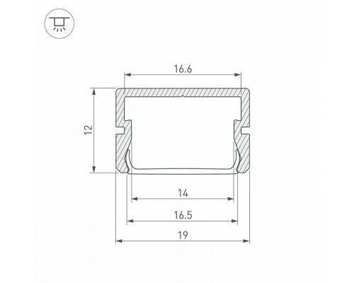 Профиль накладной Arlight Siler 25490