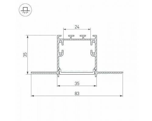 Профиль встраиваемый Arlight SL-LINIA 036225