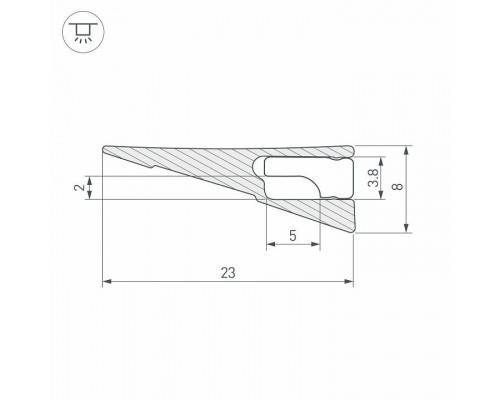 Профиль накладной угловой внутренний Arlight SL-KANT 038205