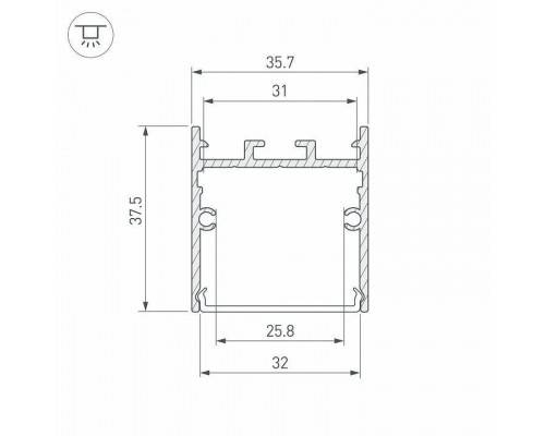 Профиль накладной Arlight SL-LINE 38444