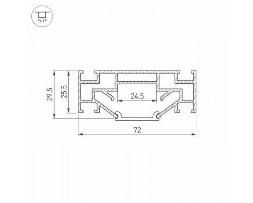 Профиль встраиваемый Arlight STRETCH 40060