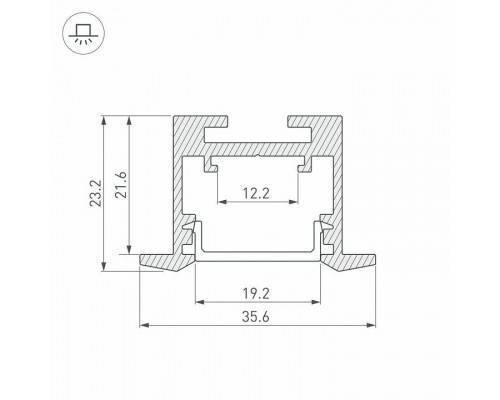 Профиль встраиваемый Arlight SL-LINE 043117
