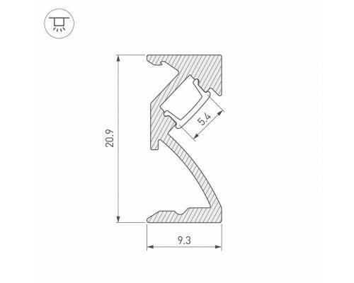 Профиль накладной Arlight SL-BEVEL 043688