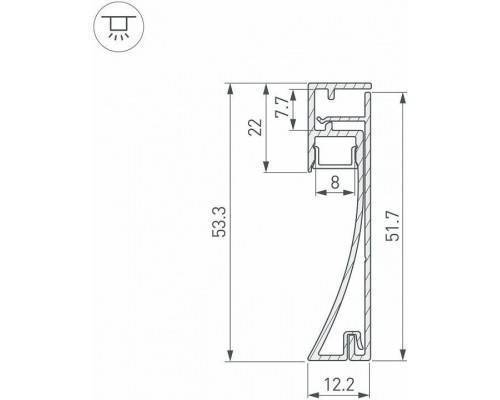 Профиль для плинтусов Arlight ARH-PLINTUS 045433