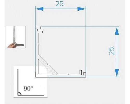 Профиль накладной Deko-Light AV-03-12 970434