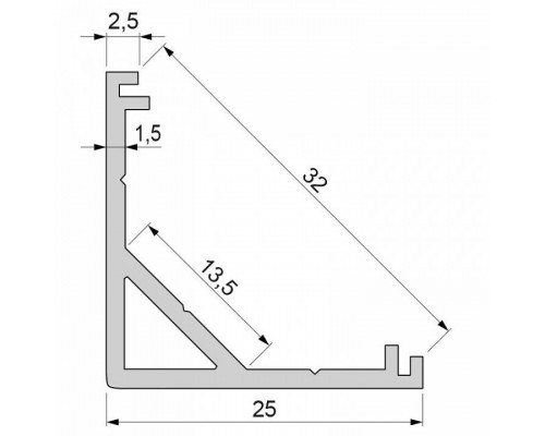 Профиль накладной Deko-Light AV-03-12 970434