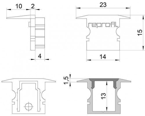 Набор из 10 заглушек для профиля Deko-Light P-ET-02-08 978120