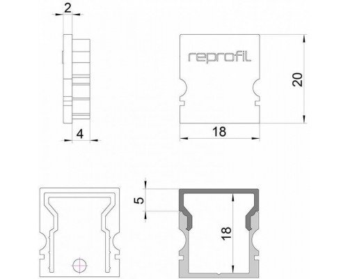 Набор из 10 заглушек для профиля Deko-Light H-AU-02-12 979032