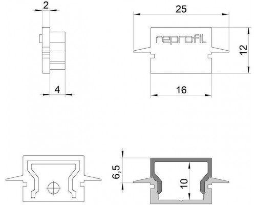 Набор из 10 заглушек для профиля Deko-Light H-ET-01-10 979040