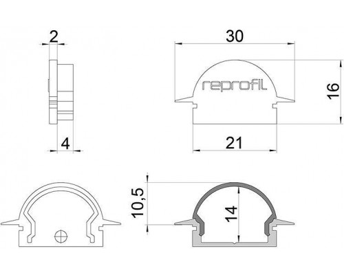 Набор из 10 заглушек для профиля Deko-Light R-ET-01-15 979630