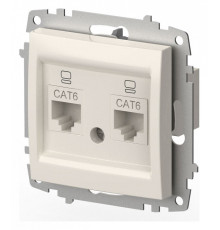 Розетка двойная Ethernet RJ-45 без рамки Elbi Eleсtriс Zena Vega 609-010200-248