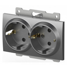 Розетка двойная с заземлением, без рамки Elbi Eleсtriс Zena Vega 609-011000-907